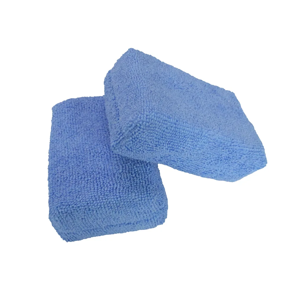 

2pcs Car Cleaning Waxing Polish Microfiber Foam Detailing Sponge Blue 12 * 8* 4cm Fit Applicator Pads Wash Washing Tools