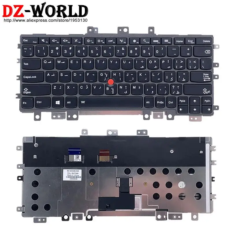 

Новая Оригинальная арабская клавиатура Uitrabook Pro с подсветкой для Lenovo Thinkpad Helix 2nd 20CG 20CH ноутбук 00JT589 00JT629