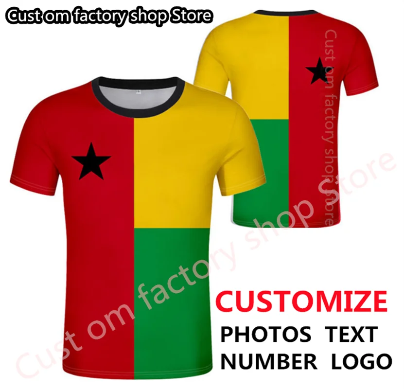 

GUINEA BISSAU t shirt diy free custom name number Men 3D T-shirt Casual Short Sleeve O-Neck Fashion t shirt Men Tees