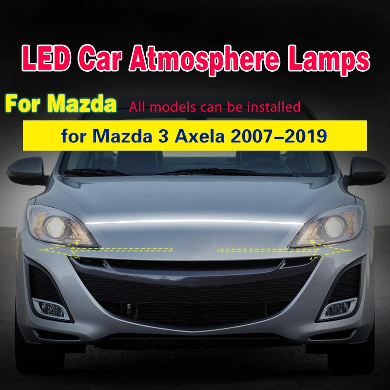 

led car hood light Scan Starting Light Strip For Car Hood Daytime Running Light Strip Universal Decoration Lamp For Mazda3 Axela