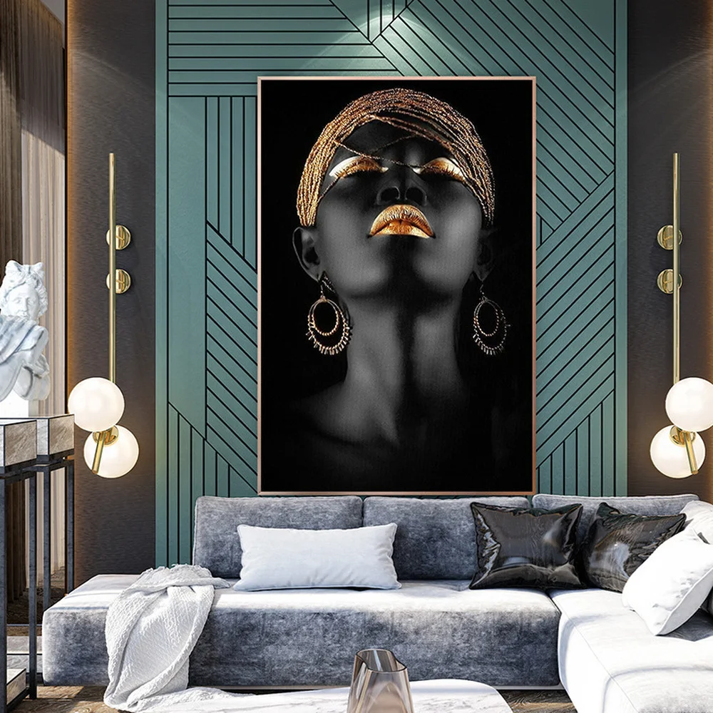 

African girls Art Poster and Prints Wall Hanging Picture HD Modern Abstract Canvas Painting For Bedroom Living Room Office Decor