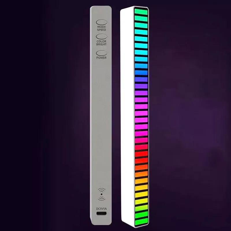 

LED Smart Light Bars Sound Control Pickup Rhythm Light 2021 RGB Music Atmosphere Lamp For PC Gaming TV Room Car Desktop Retrofit