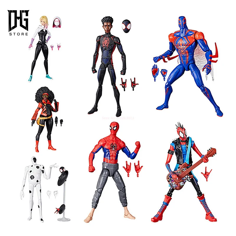 

Ml Legends Across The Spiderverse Peter Paker Gwen Spot Miles 2099 Spider Punk Wave 6" Action Figure Collectible Hobby Toy Kids