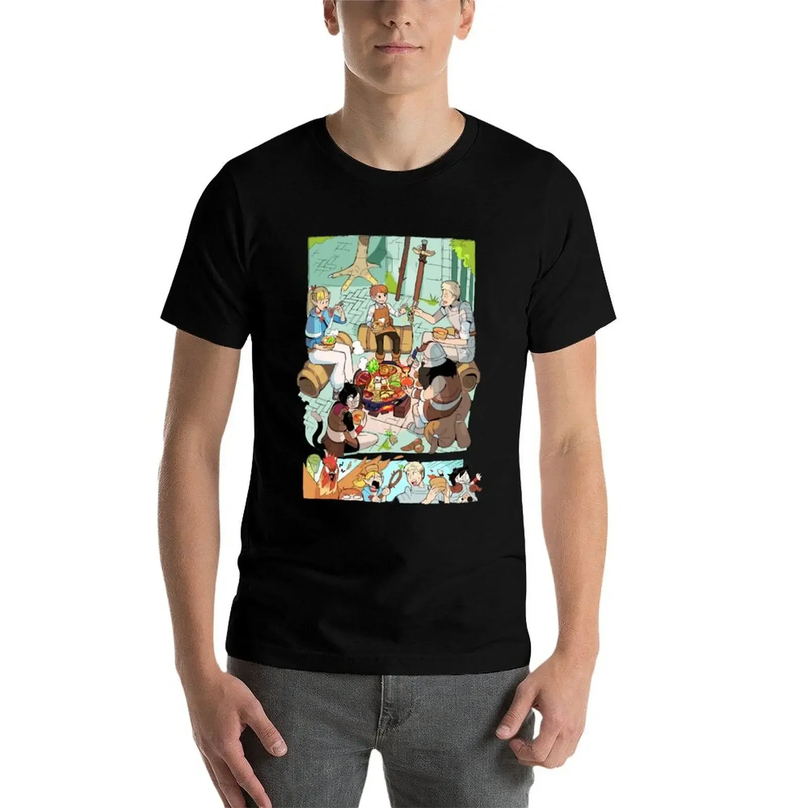 Футболка Dungeon Meshi Let's Eat футболки с рисунком рэпера мужская одежда роскошная