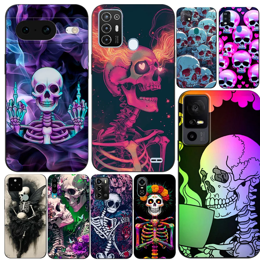 Фонарь для google pixel 8 4 4A 4XL 5 5A 5XL 6 6A 7 7a PRO чехол с классическим черепом и культурой