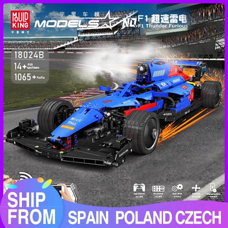 

MOULD KING City F1 Racing Car Remote Control Technical RC Car Electric Truck Motor Building Blocks Bricks Toys For Children Gift