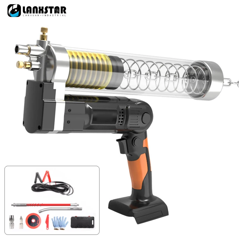 Electric Grease Gun 12000PSL Cordless High Pressure Car Lubricating Oil Injector Power Tool For Makita Battery No Battery