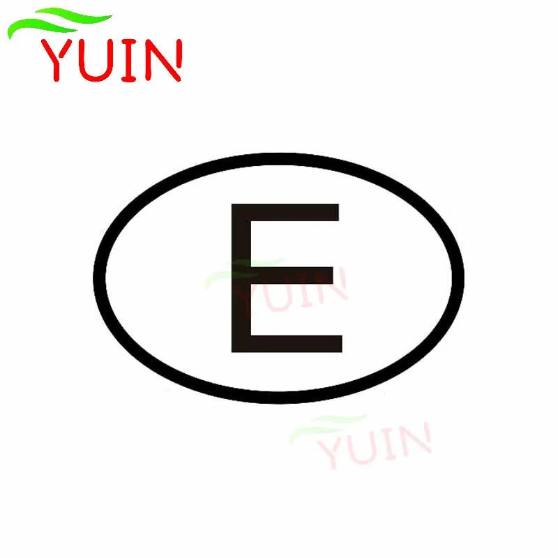 E штрих-код Испании, овальная Автомобильная наклейка, модная индивидуальная ПВХ-наклейка на задний бампер, Высококачественная Водонепроницаемая наклейка