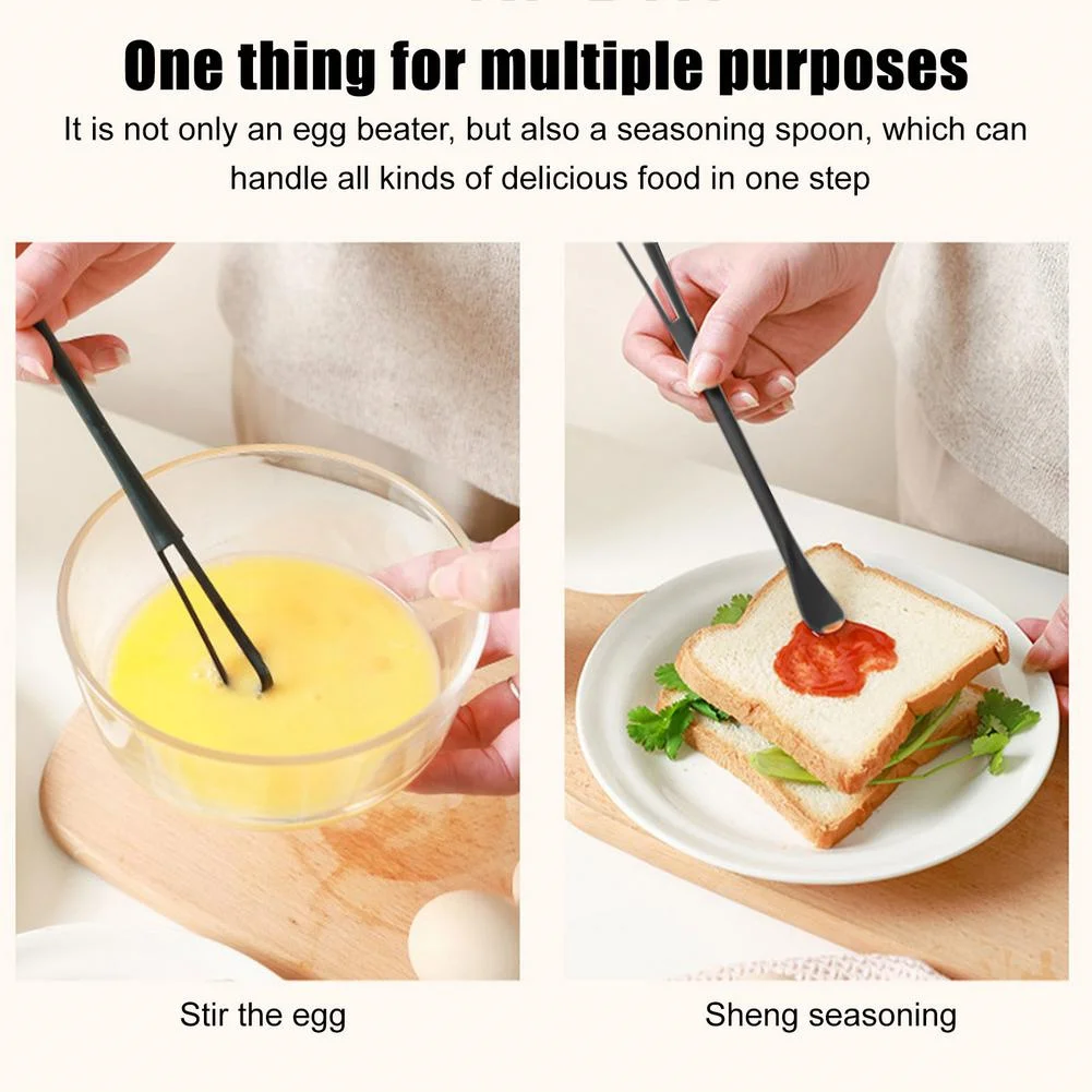

1Pcs Manual Egg Beater Rotary Multifunctional Mixer Mini Kitchen Egg Whisk Bake Tool Egg Agitator Eco-Friendly 22*2cm