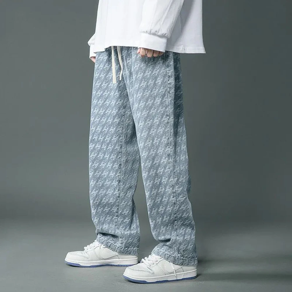 Hip Hop Streetwear Japanese Style Fashion Trousers  Summer Breathable Design Drawstring Casual Men Pants Loose Oversize  Wide