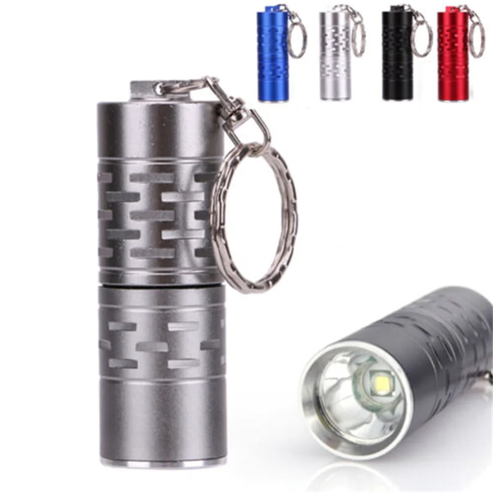 

New Aluminum Alloy Mini Led Key Ring Chain Flashlight Portable Pocket Camping Hand Torch Light Lamp Waterproof Outdoor Lighting