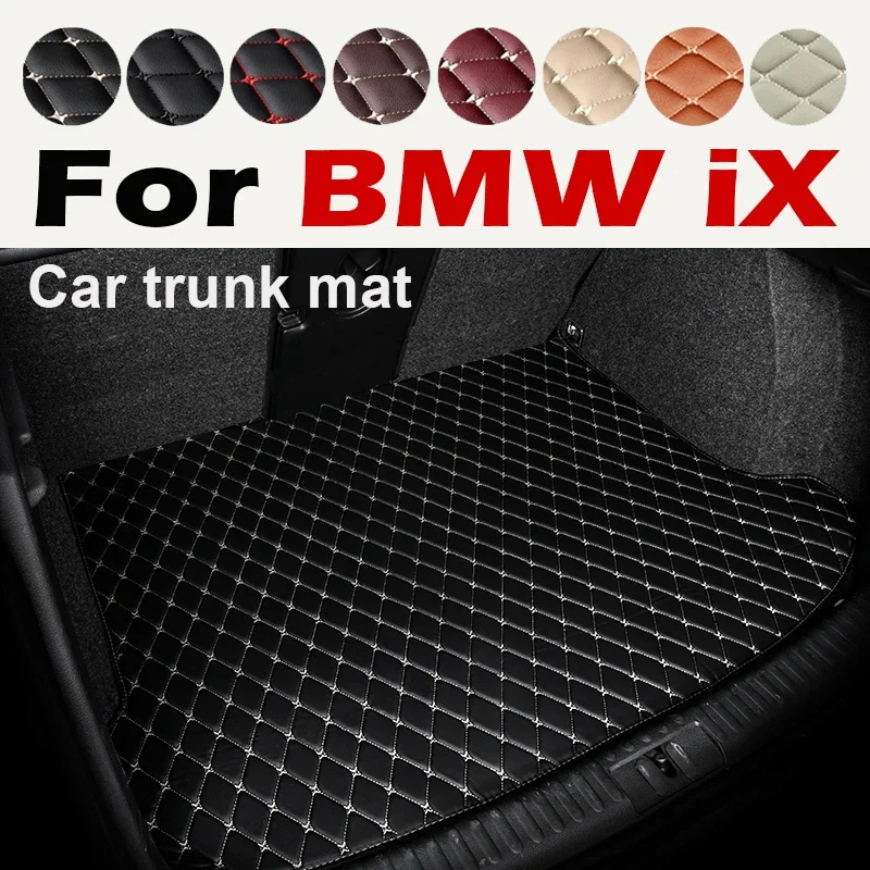 Износостойкий коврик в багажник автомобиля из искусственной кожи для BMW iX 2022
