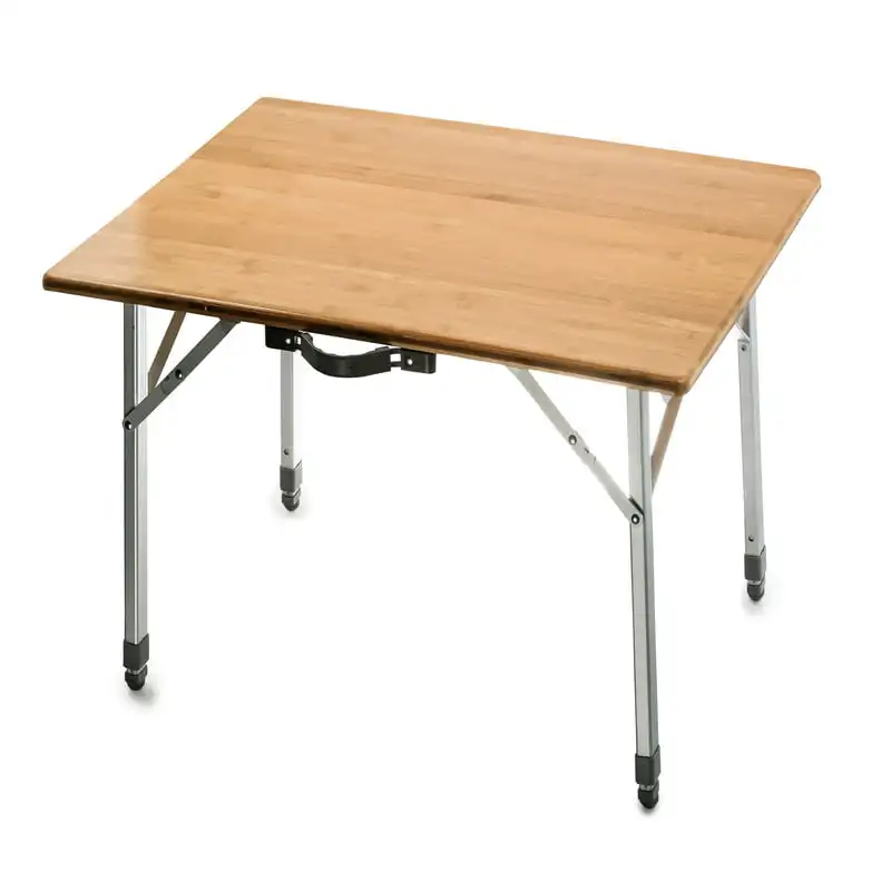 

Folding Table Top | Features a Convenient Carrying Handle | Natural Bamboo and Aluminum Legs, Multicolor (51893)