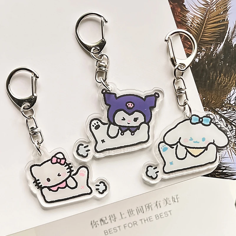 Милый брелок Sanrio в виде сумки подвеска мультяшной мелодии коричной Hello Kitty