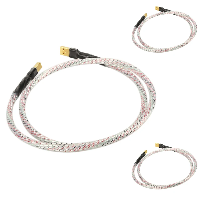 

HiFi USB 2.0 Cable A to Type B (Male - Male) Fever USB Digital Audio Cord for Decoder, Sound Card, Mixer