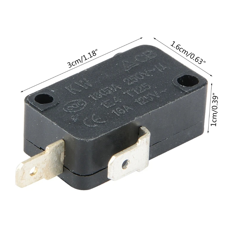 

D0AB Durable KW1-103 Microwave Oven Door Micro Switch Normally Close Microwave Door Switch for Microwave Oven Parts 16A 250V