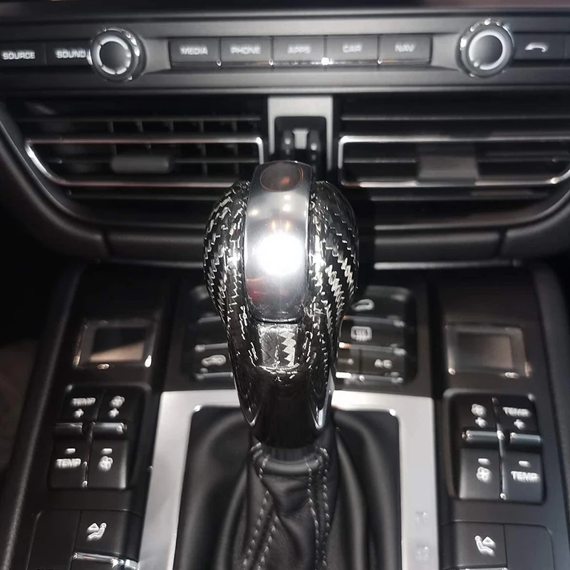 Ручка переключения передач из настоящего углеродного волокна накладка на голову