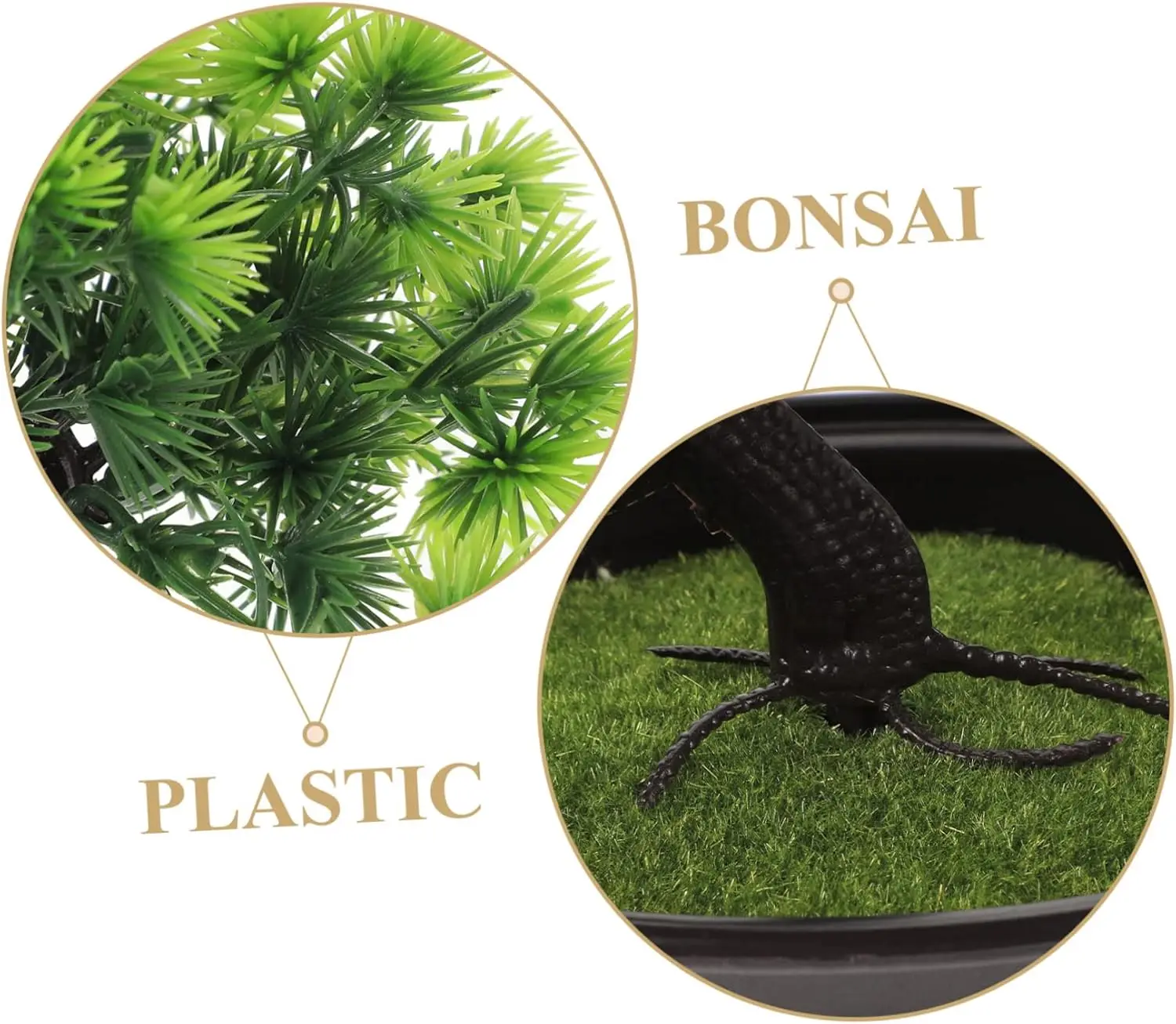Фото Welcome Pine Artificial Bonsai Juniper Tree Potted False Plant Ornaments Pots for Indoor №4