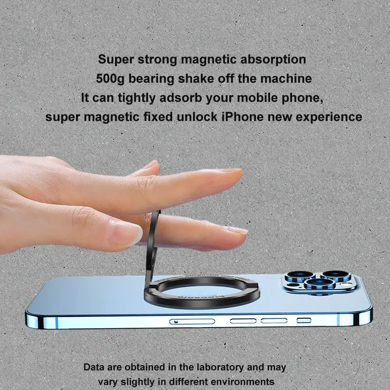 Ultra-thin Magnetic Suction Stand: Portable Desktop Phone Holder & Ring Holder