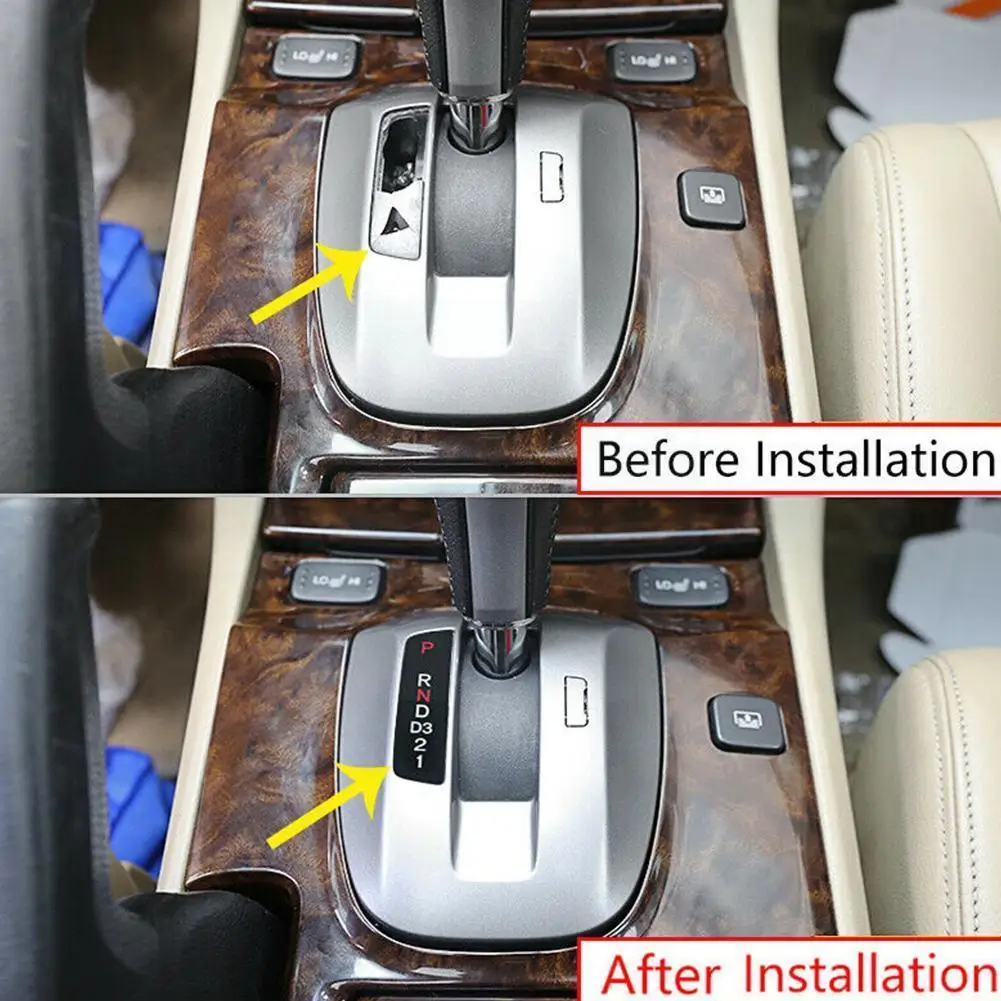 

1pc Car Interior Sticker For 2008-2013 Black Console Gear Stick Selector Display Panel Trim V6t7