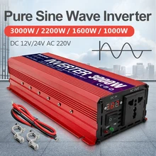Przetwornica czysta fala sinusoidalna RDDSPON DC 12V AC 110V 220V 50Hz 1000W 2200W W 3000W konwerter moc transformatora falowniki solarne