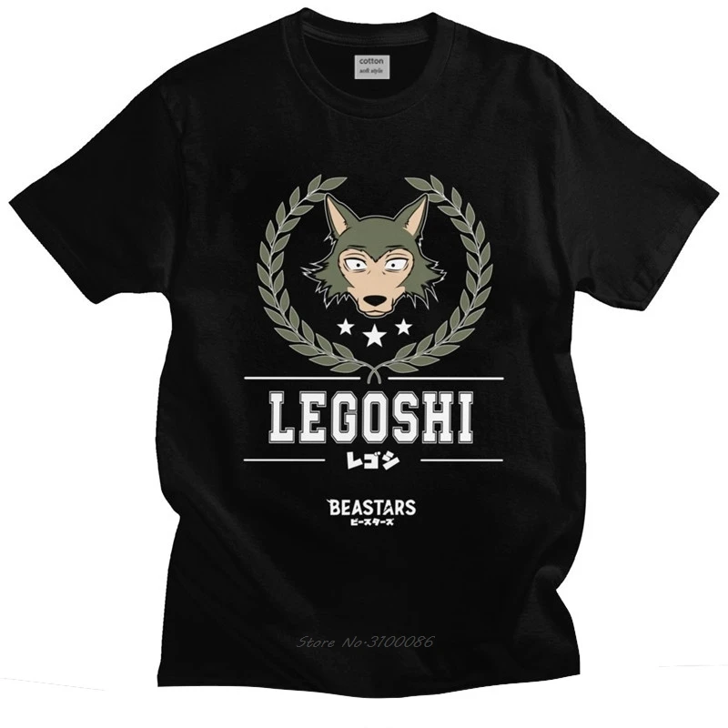 

Kawaii Legoshi Beastars Wolf T Shirt Men Cotton Japan Anime Manga Tee Tops Crew Neck Short Sleeve Printed T-shirt Merch Gift