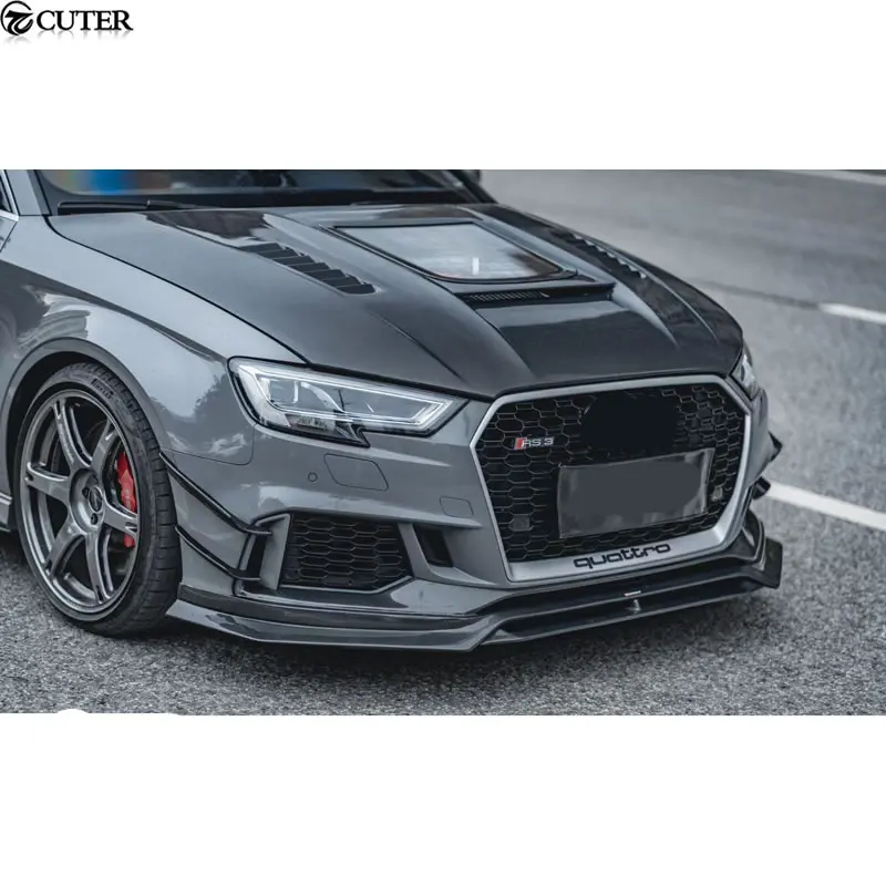 Фото A3 S3 Rs3 Carbon Fiber Frp Прозрачные передние крышки капота двигателя для Audi A3 S3 Rs3 Комплект кузова автомобиля 13-19 №2