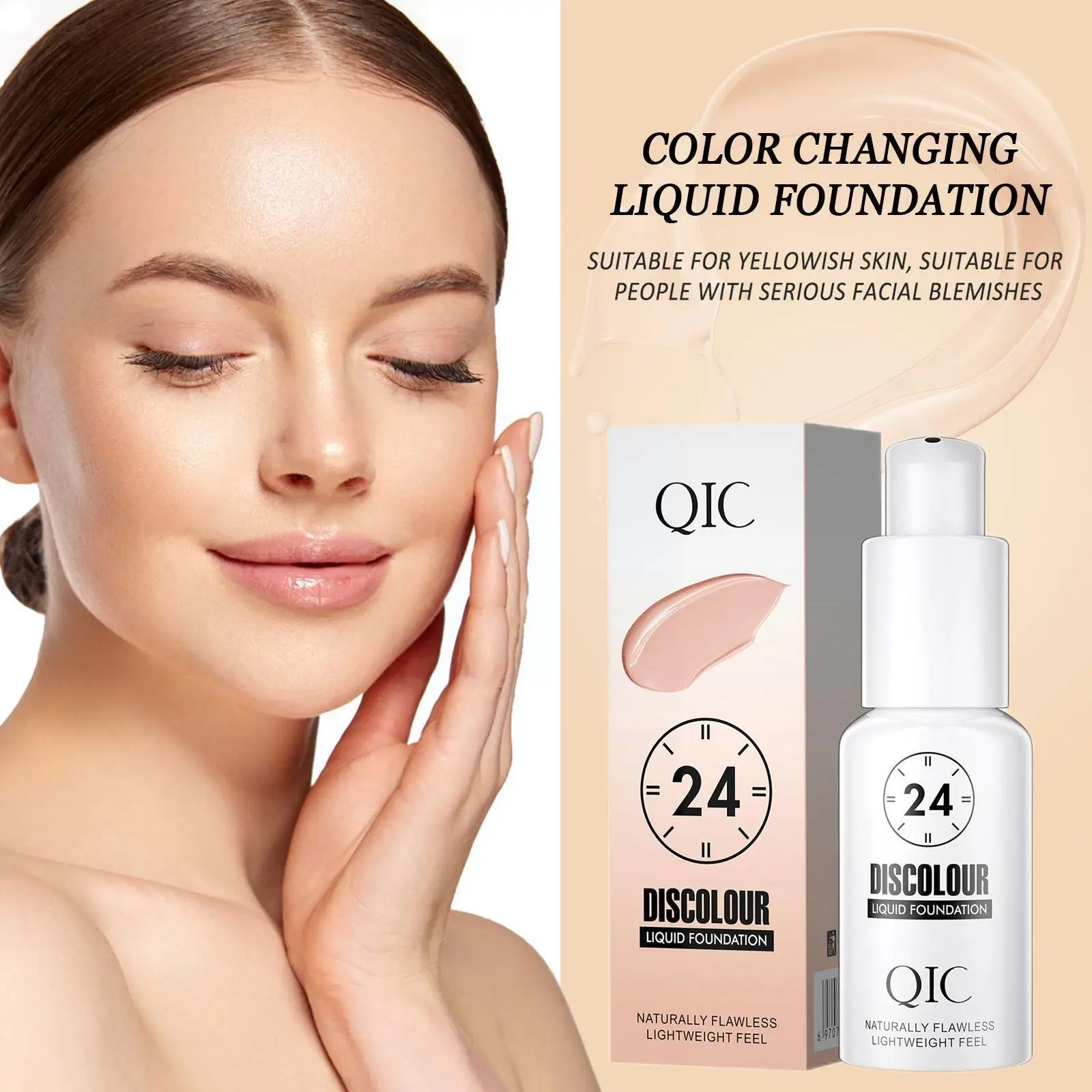 

30ml Color Changing Foundation Cream Professional Concealing Liquid Long-lasting Face Makeup Circle Dark Primer Corrector E Z1Y5