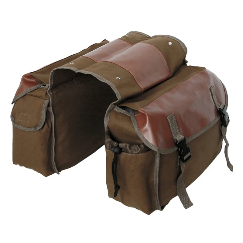 

Водонепроницаемая Холщовая Сумка Panniers для велосипеда, большая емкость, сумка для заднего сиденья, сумка для хранения велосипеда