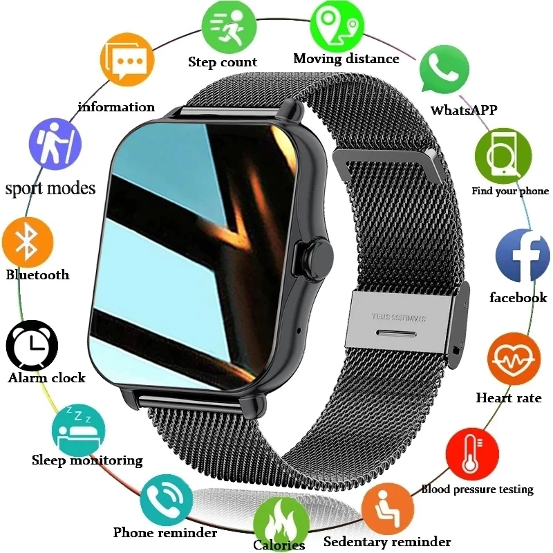 

New Smart Watch Ladies Fashion Bluetooth Call Watch Woman Sports Fitness Multi-function Heart Rate Monitor Women Smartwatch+Box