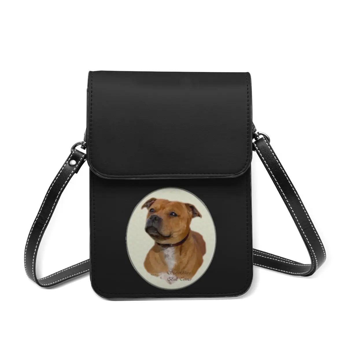 

Staffordshire Bull Terrier Shoulder Bag Reusable Leather Travel Mobile Phone Bag Woman Gifts Bags