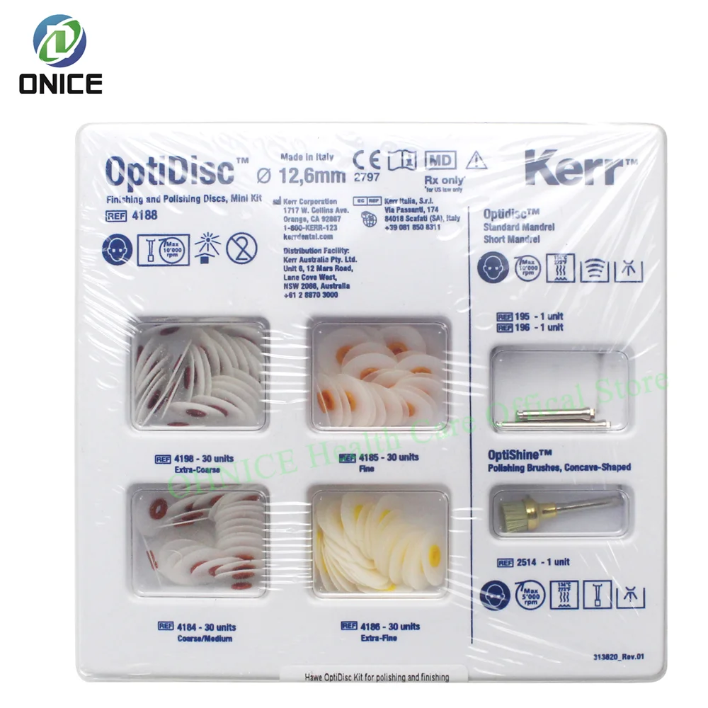Dental Kerr Optidisc композитный полировальный диск мини-набор в ассортименте 120 шт. 4188