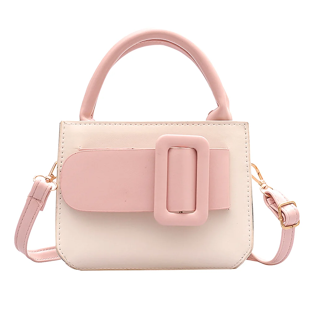 

Crossbody Shoulder Girl Fashion Pu Handbagcolor Matching Small Square Personality Pouch
