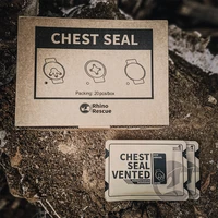 rhino chest seal medical chest seal vented 3 holes two handles prevent puncture wounds pneumothorax emergency first aid
