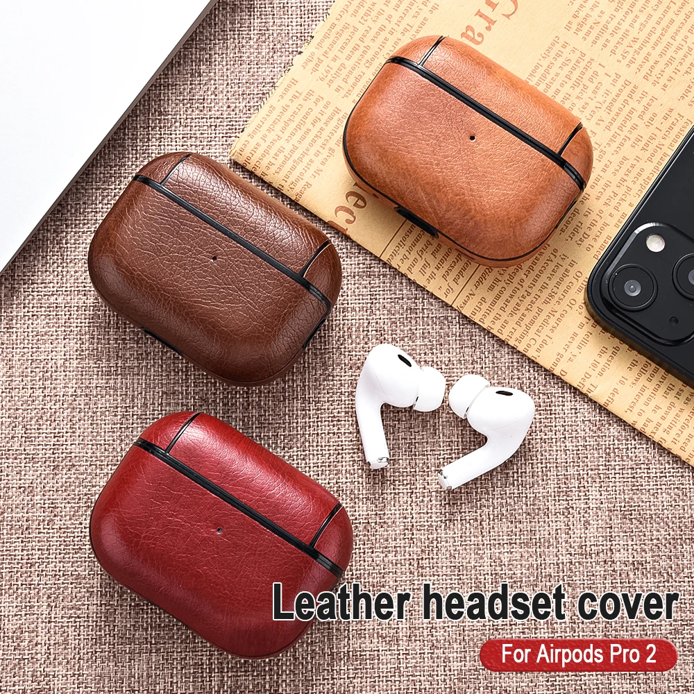 Купи PU Leather Earphone Cover For Airpods Pro 2 Case For Airpods Pro 3 2 3rd 2021 Coque Protective Cover with Anti-lost Buckle Case за 102 рублей в магазине AliExpress