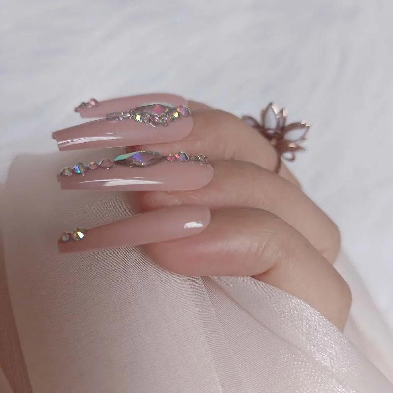 24 шт. новейшие Роскошные ювелирные украшения балетный гроб искусственные ногти
