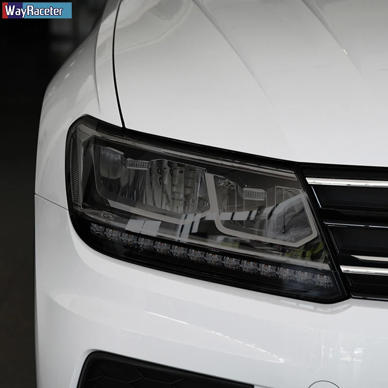 

Car Headlight Protective Film Tint Taillight Smoked Black Transparent TPU Sticker For VW Volkswagen Tiguan 2017-2019 Accessories