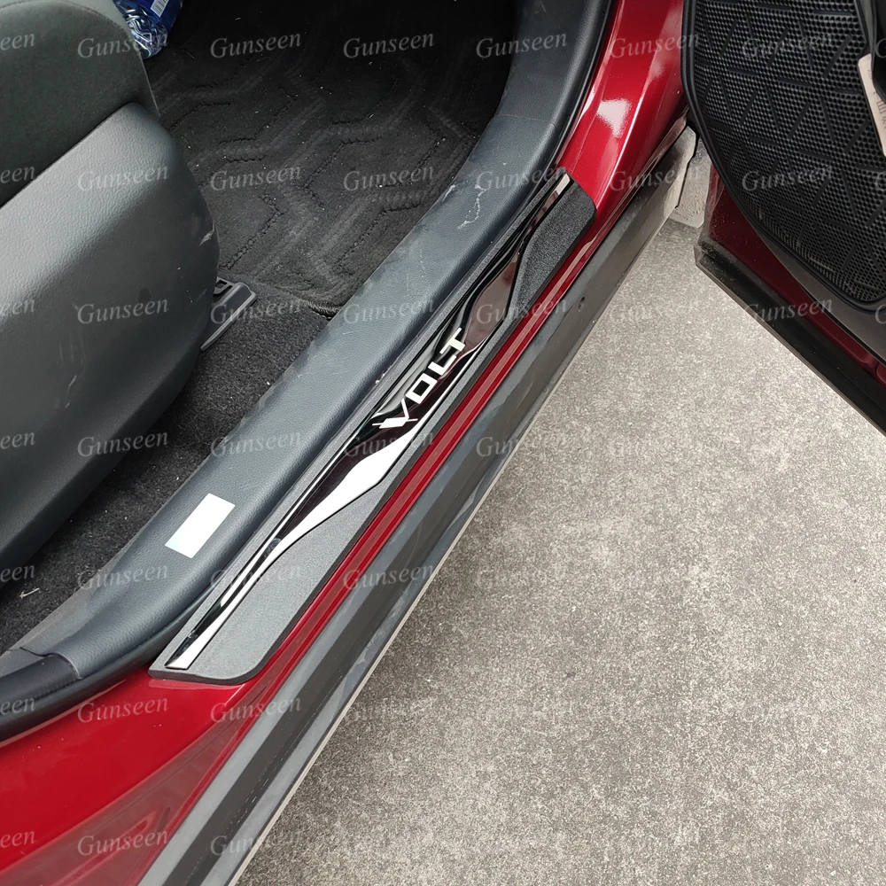 

For Chevrolet Volt 2021 Car Accessories Door Sill Protector Scuff Plate Pedal Styling Sticker Auto Threshold Trim 2020 2022 2015