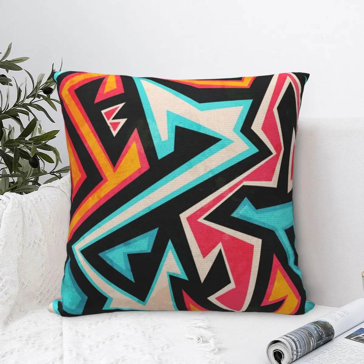

Tribal Texture Pillowcase Pillow Case Cushion Cover Home Sofa Car Decorative Throw Pillow Decor Square Anime