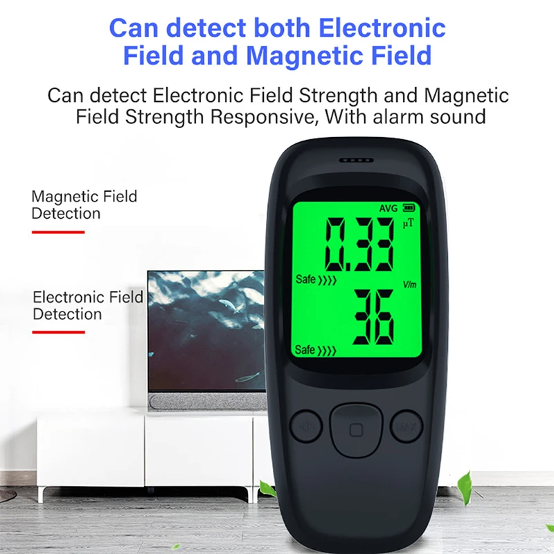 

Измеритель электромагнитного поля EMF, ручной электрический детектор электромагнитного поля с подсветкой