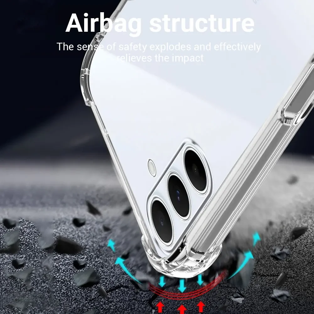 Противоударный чехол из ТПУ с подушкой безопасности для Samsung M15 5G M156B телефона Galaxy