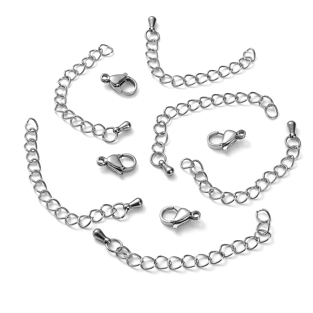 Застежки-карабины из нержавеющей стали для изготовления ювелирных изделий