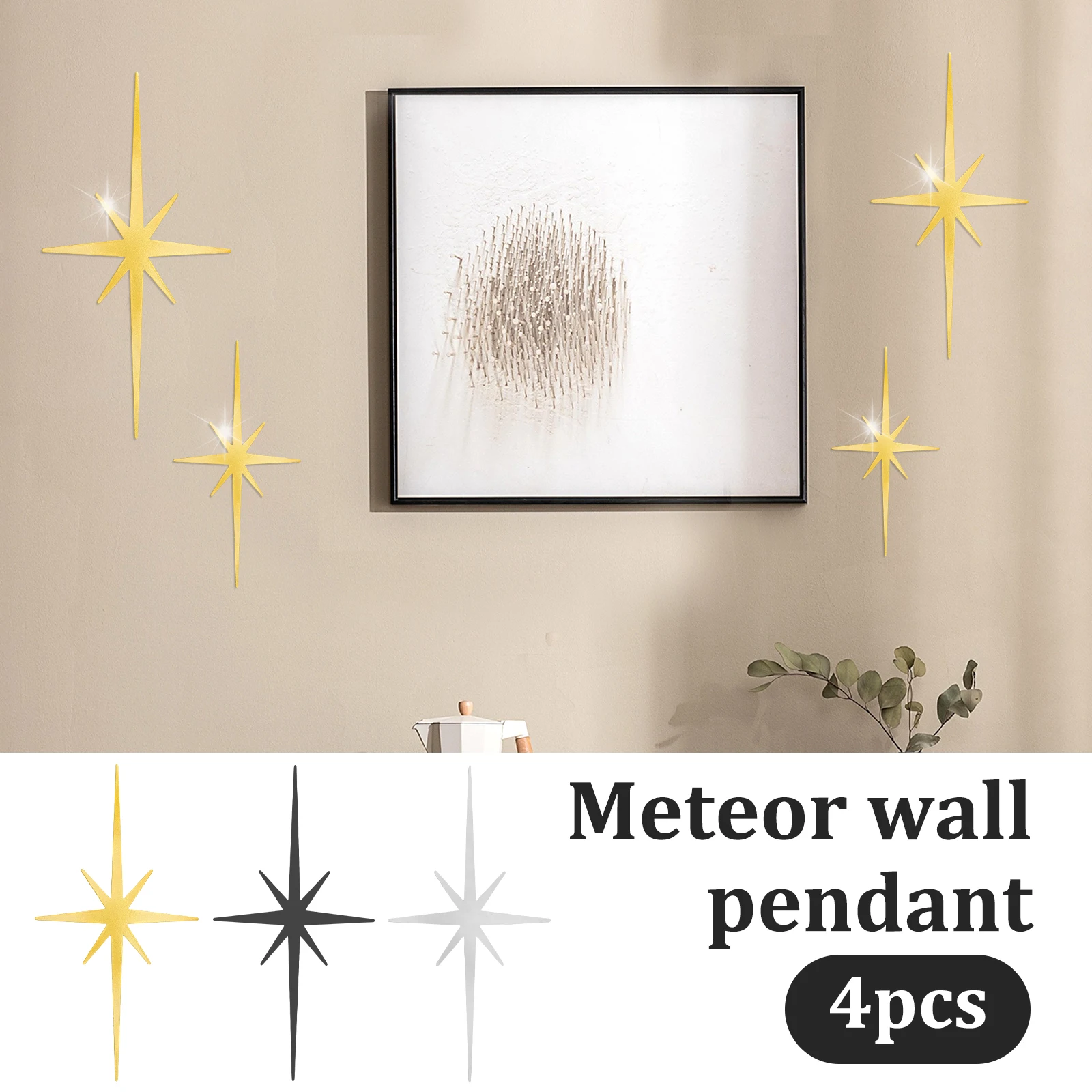 4 шт. звезды Настенный декор Железная Звезда настенные Подвески старинная звезда