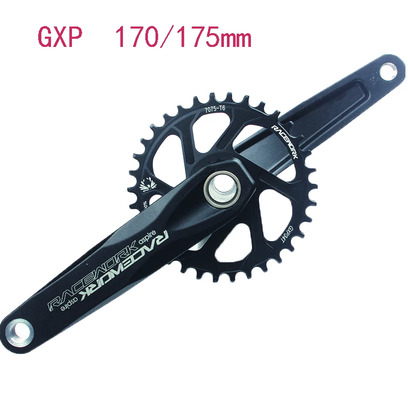 

RACEWORK GXP Bicycle Crank 170/175mm One Piece Bicycle Crankset Connecting Rod Mtb Crank Chainring 32/34/36/38T for SHIMANO SRAM