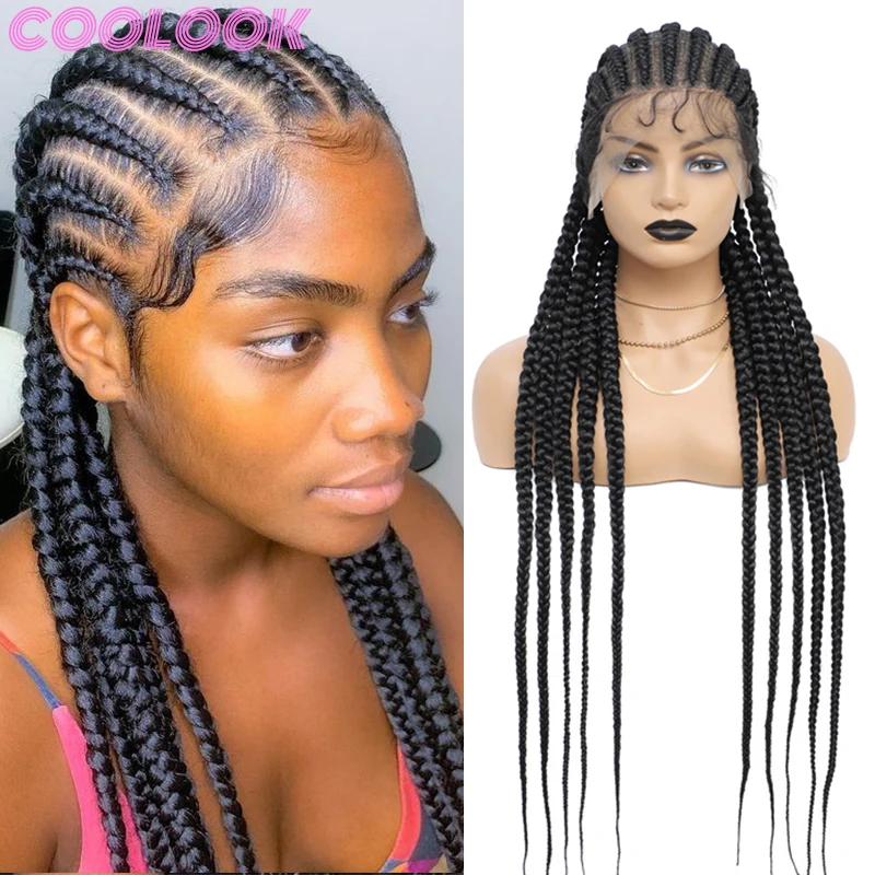 360 Full Lace Braided Wigs 36