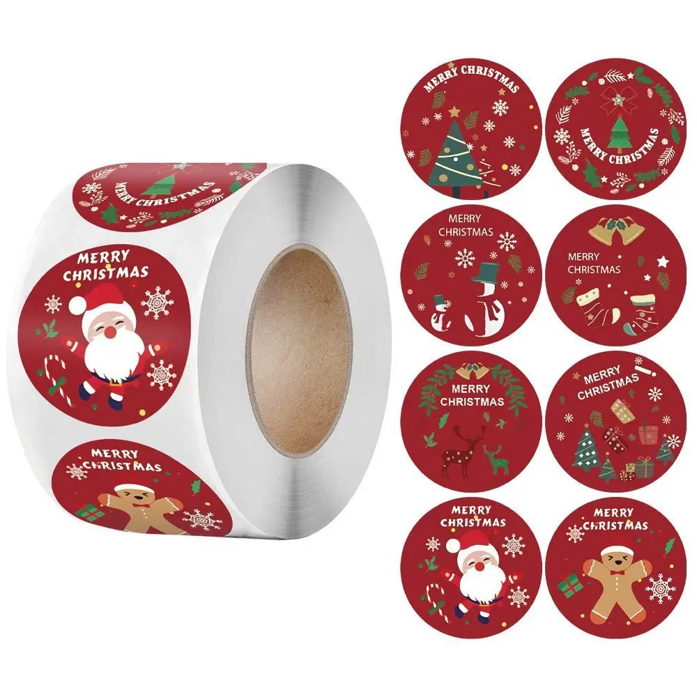 

Cartoon stickers Christmas ornaments for Christmas gift box apple packaging decoration the non-drying label 500 posts