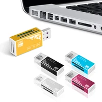 usb sd memory card reader 4 in 1 adapter sdhc mmc micro sd t flash m2 ms duo usb 2 0 4 slot memory card readers transfer adapter