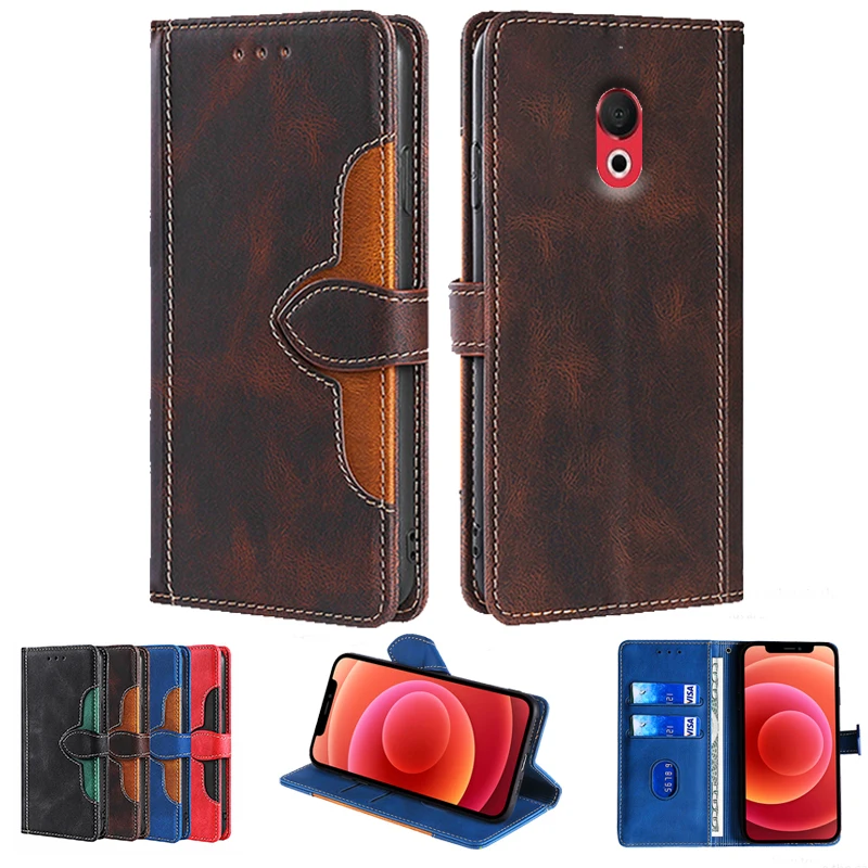 

Lamocase Leather Case For Meizu 15 Lite M15 Wallet Flip Cover Vintage Magnet Phone Coque Card Holder