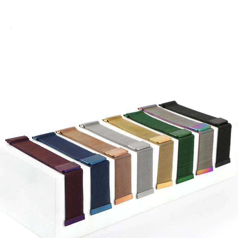 

Ремешок Weibo, регулируемый ремешок 0,5, Плетеный Миланский ремешок, сетчатый ремешок с перфорацией, магнитная пряжка, сетчатый ремешок, ремешо...