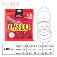 naomi 1set classical guitar strings clear nylon strings silver plated copper alloy wound normal tension alice a108 n